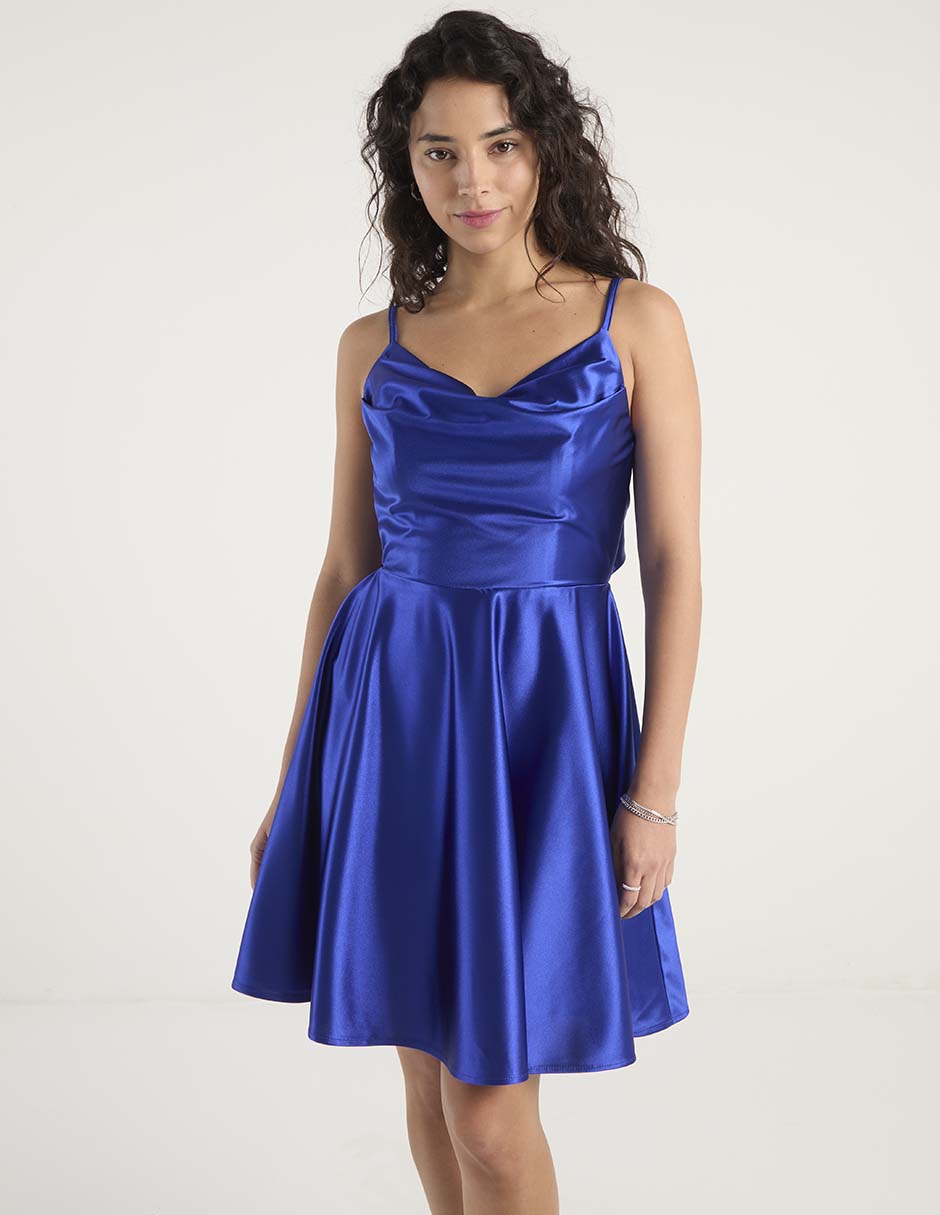Vestido corto de fiesta escote corazón 1