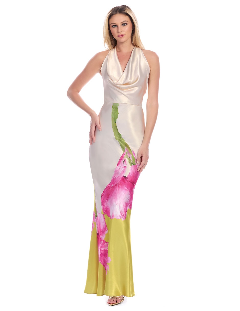 Vestido largo de fiesta espalda abierta