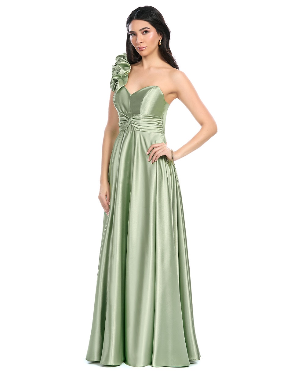 Vestido maxi de fiesta escote Corazón