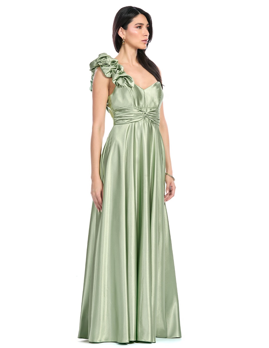 Vestido maxi de fiesta escote Corazón