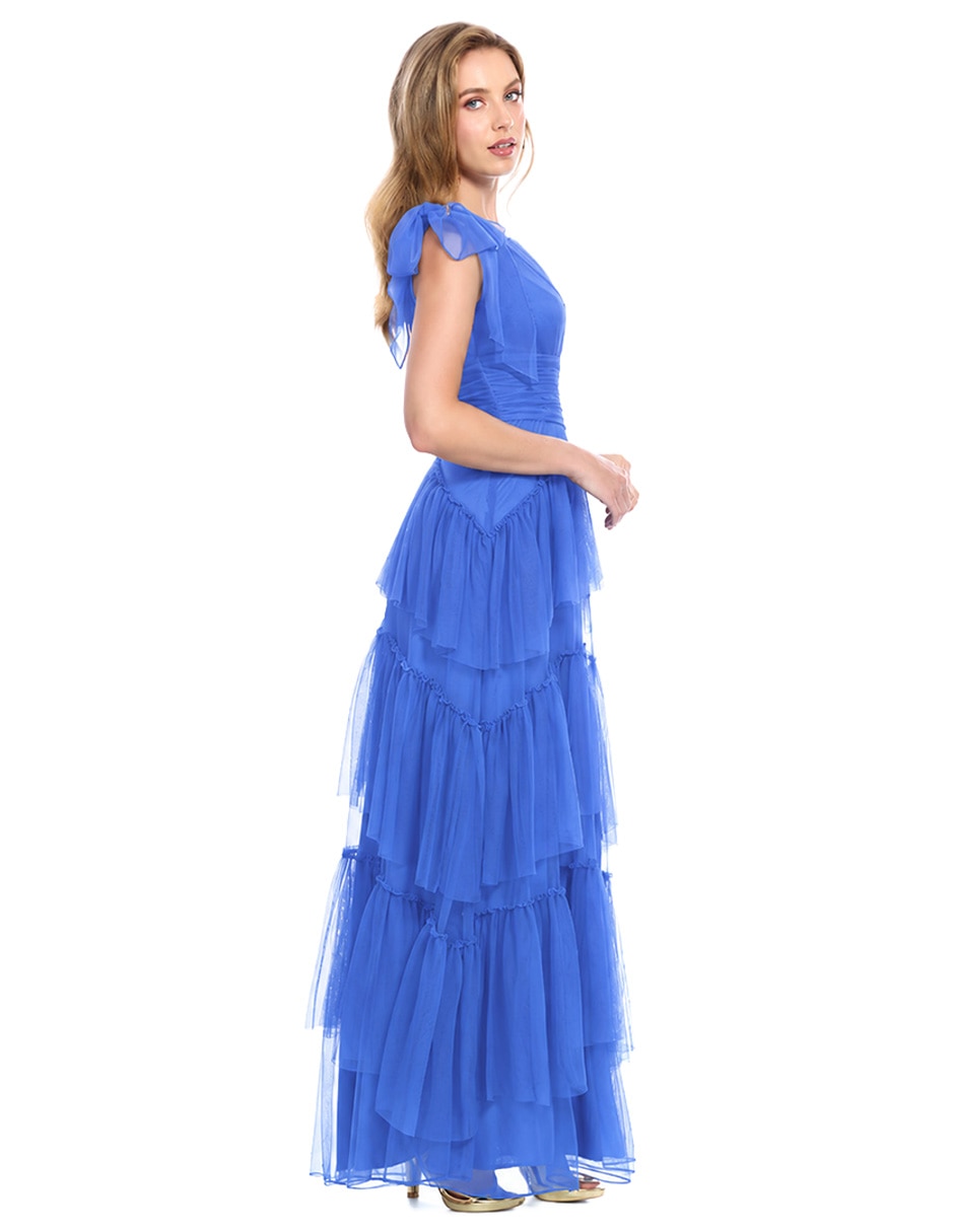 Vestido largo de fiesta escote regular 2