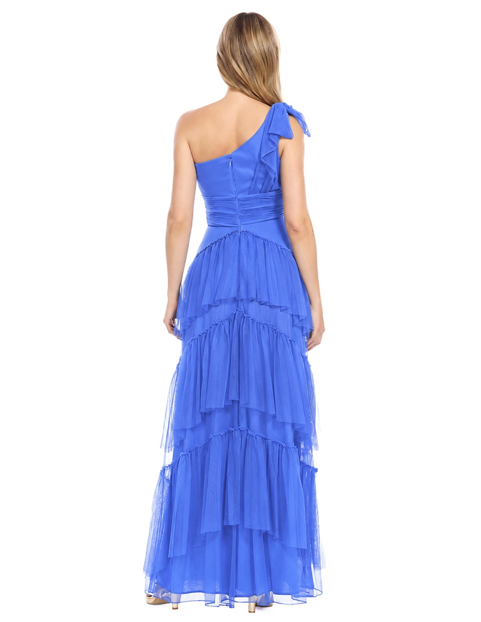 Vestido largo de fiesta escote regular 3