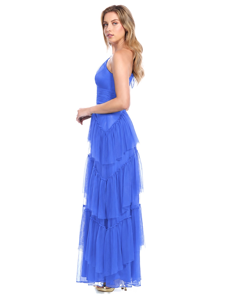 Vestido largo de fiesta escote regular 4