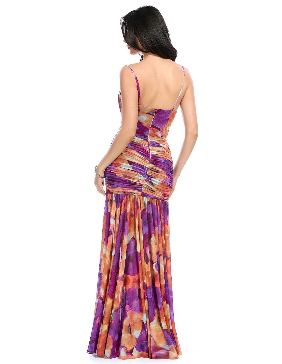 Vestido largo de fiesta escote Corazón 2