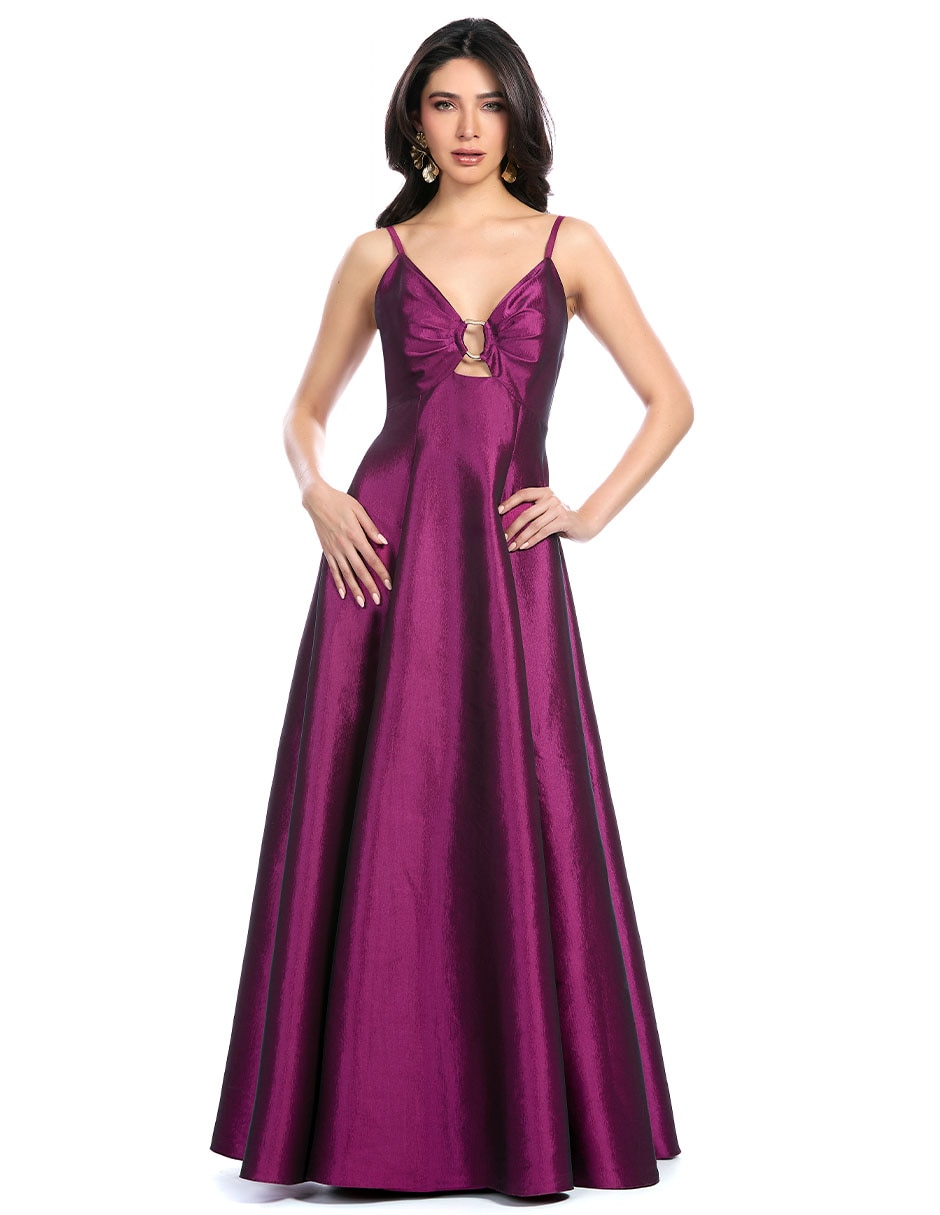 Vestido maxi de fiesta escote Profundo