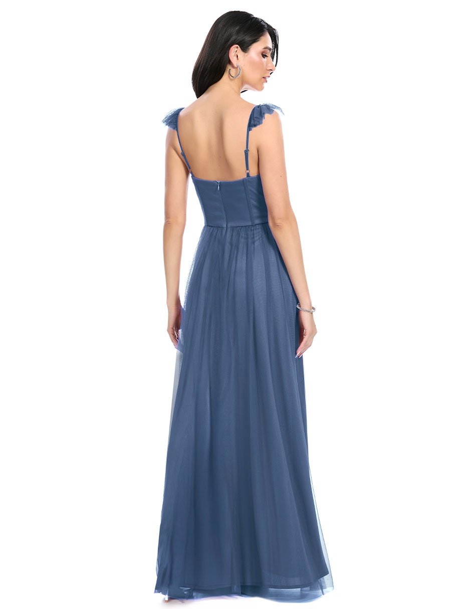 Vestido largo de fiesta escote Corazón