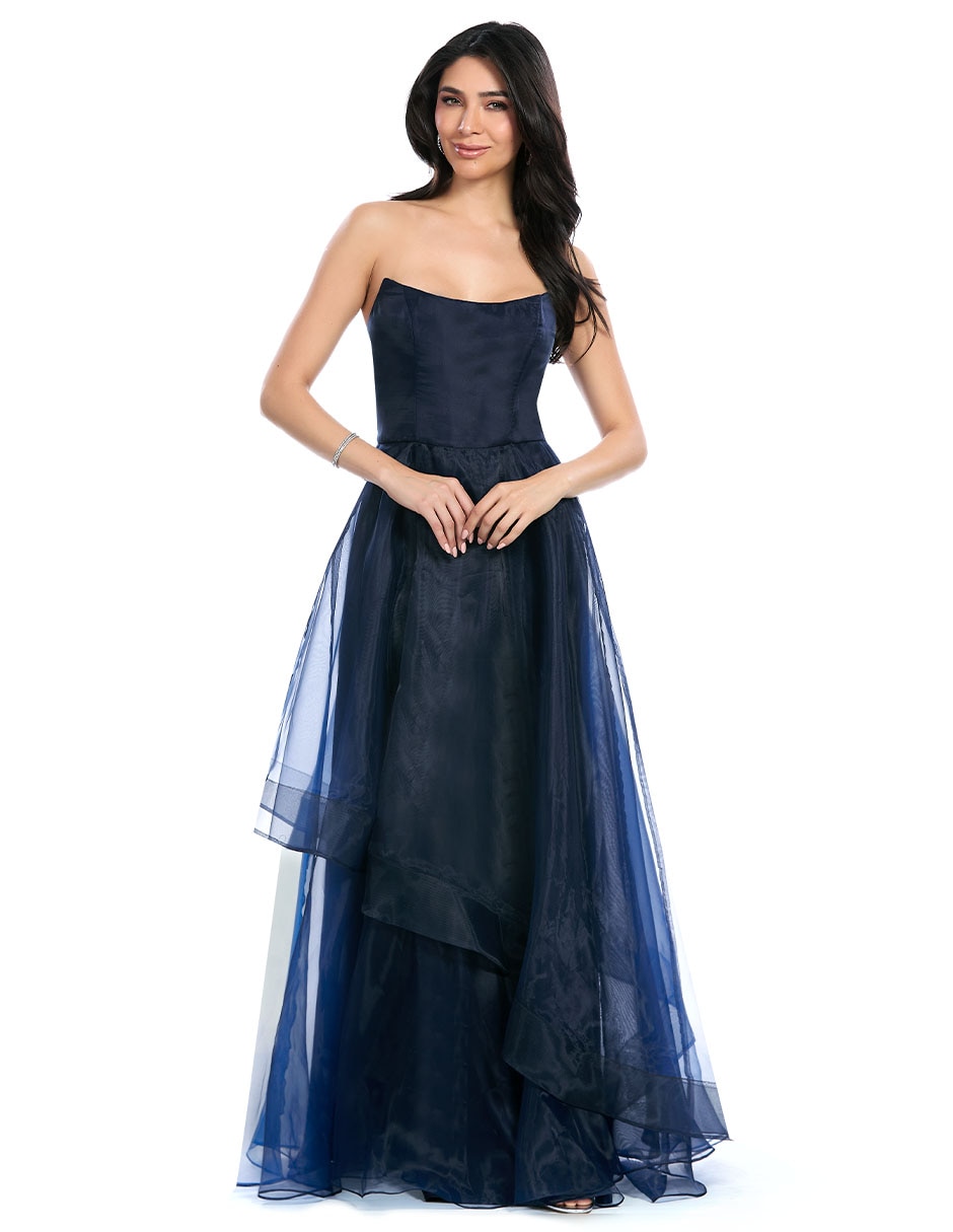 Vestido largo de fiesta espalda abierta para mujer 1