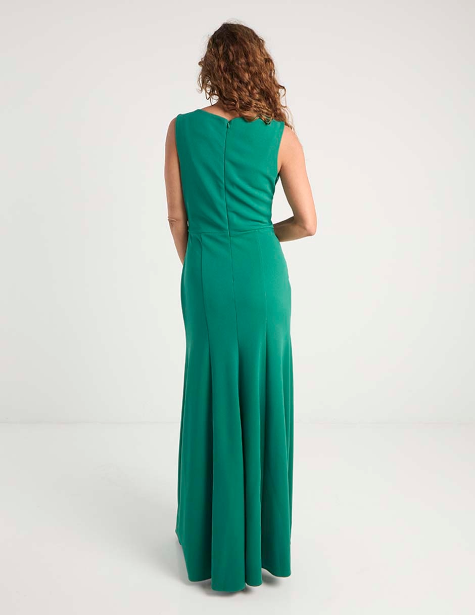 Vestido largo de fiesta escote V 11