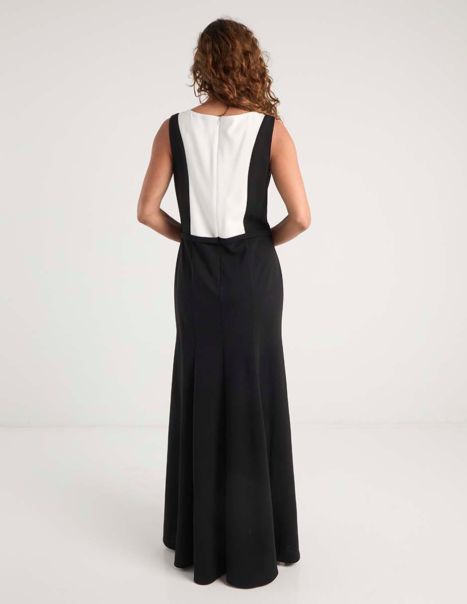 Vestido largo fiesta escote V 11