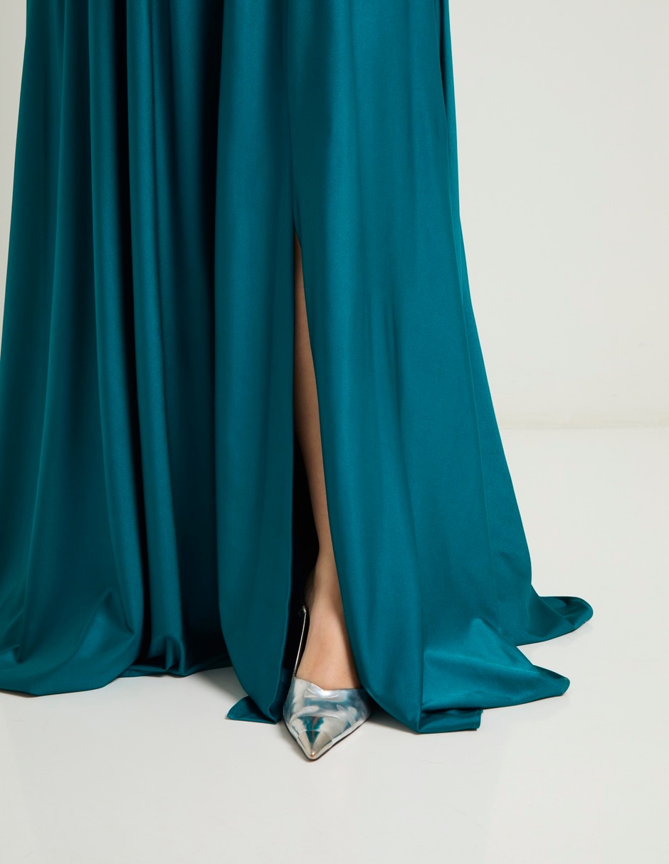 Vestido maxi de fiesta escote V 10