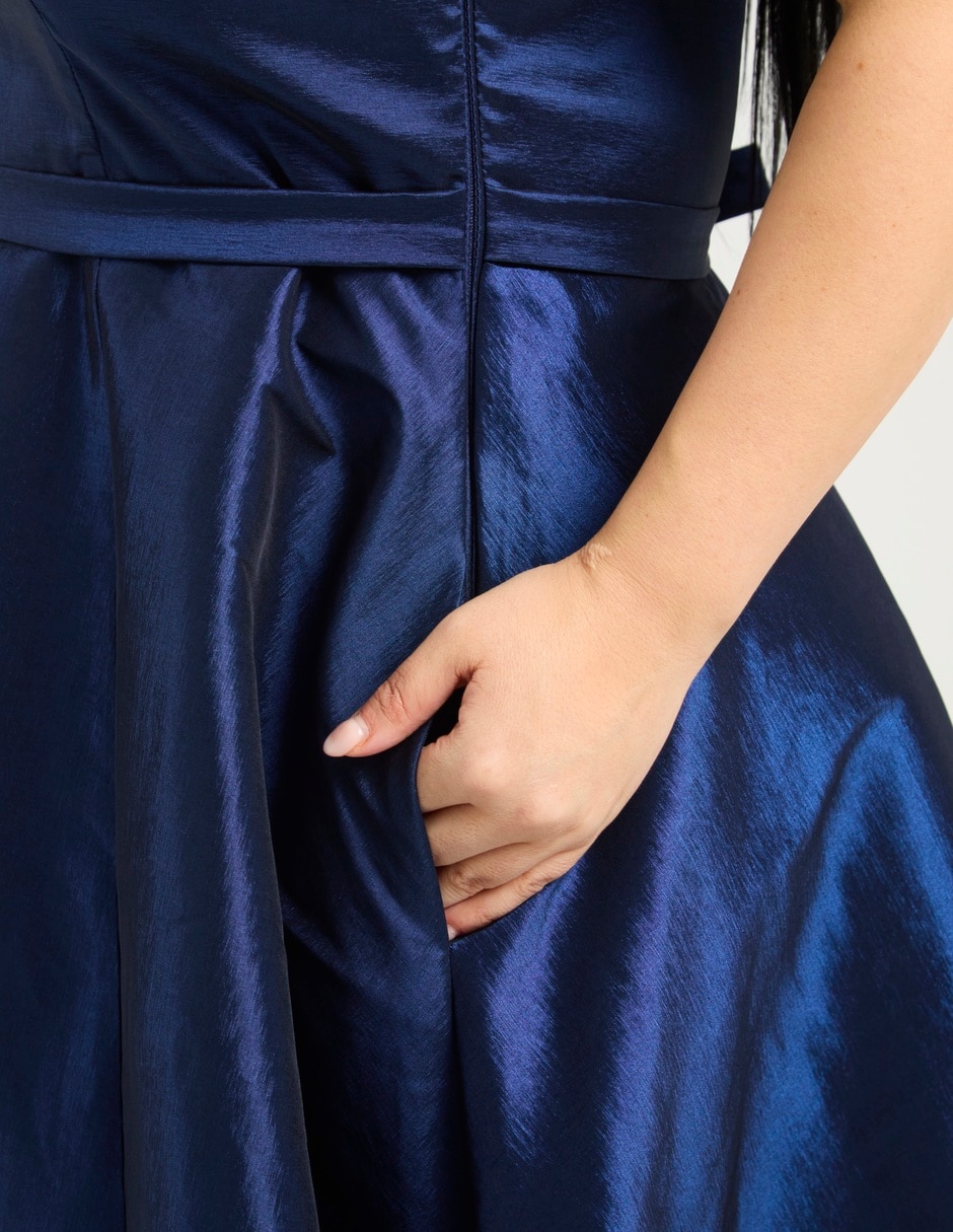 Vestido maxi de fiesta espalda cruzada