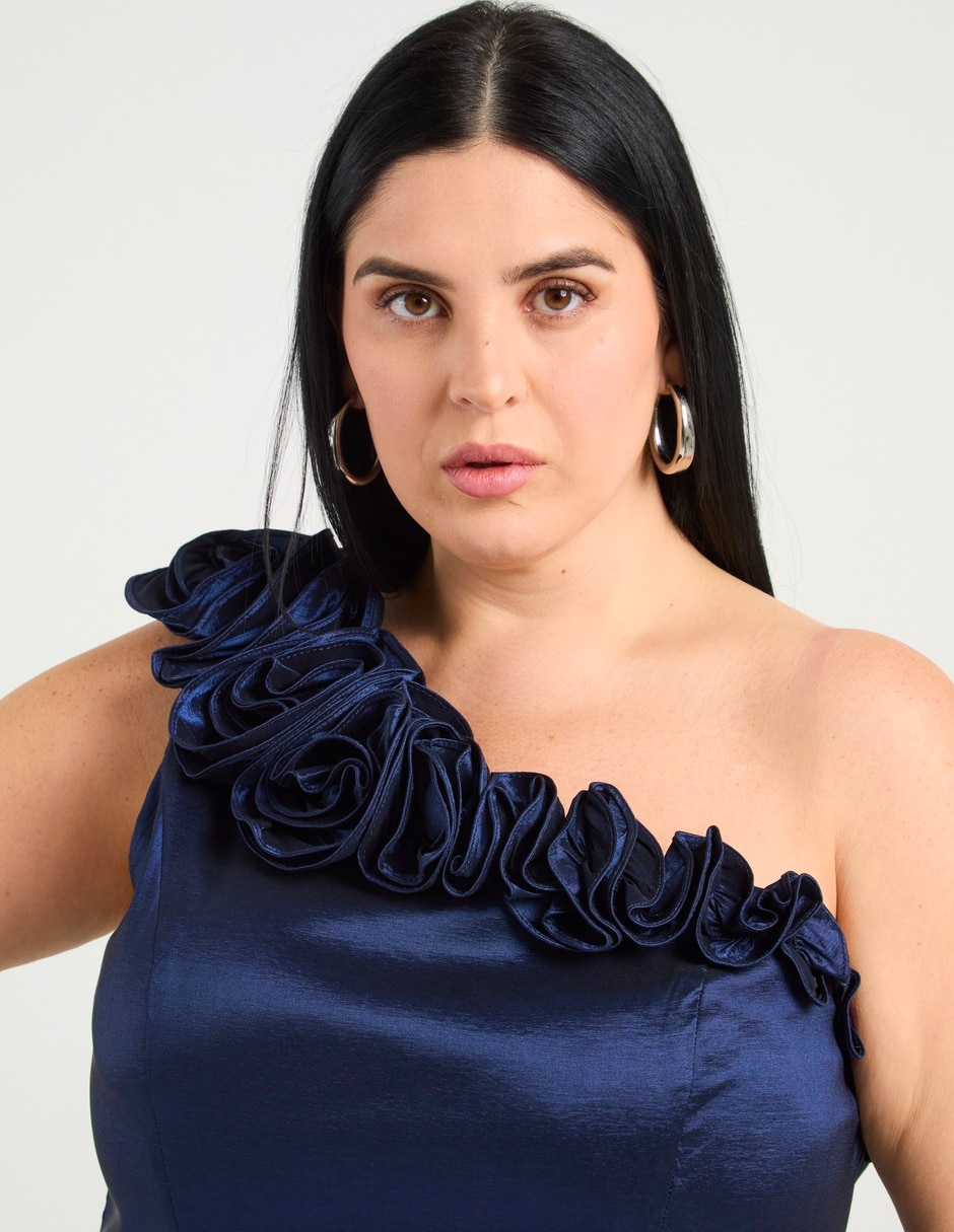 Vestido maxi de fiesta Ema Valdemossa Curvy espalda cruzada