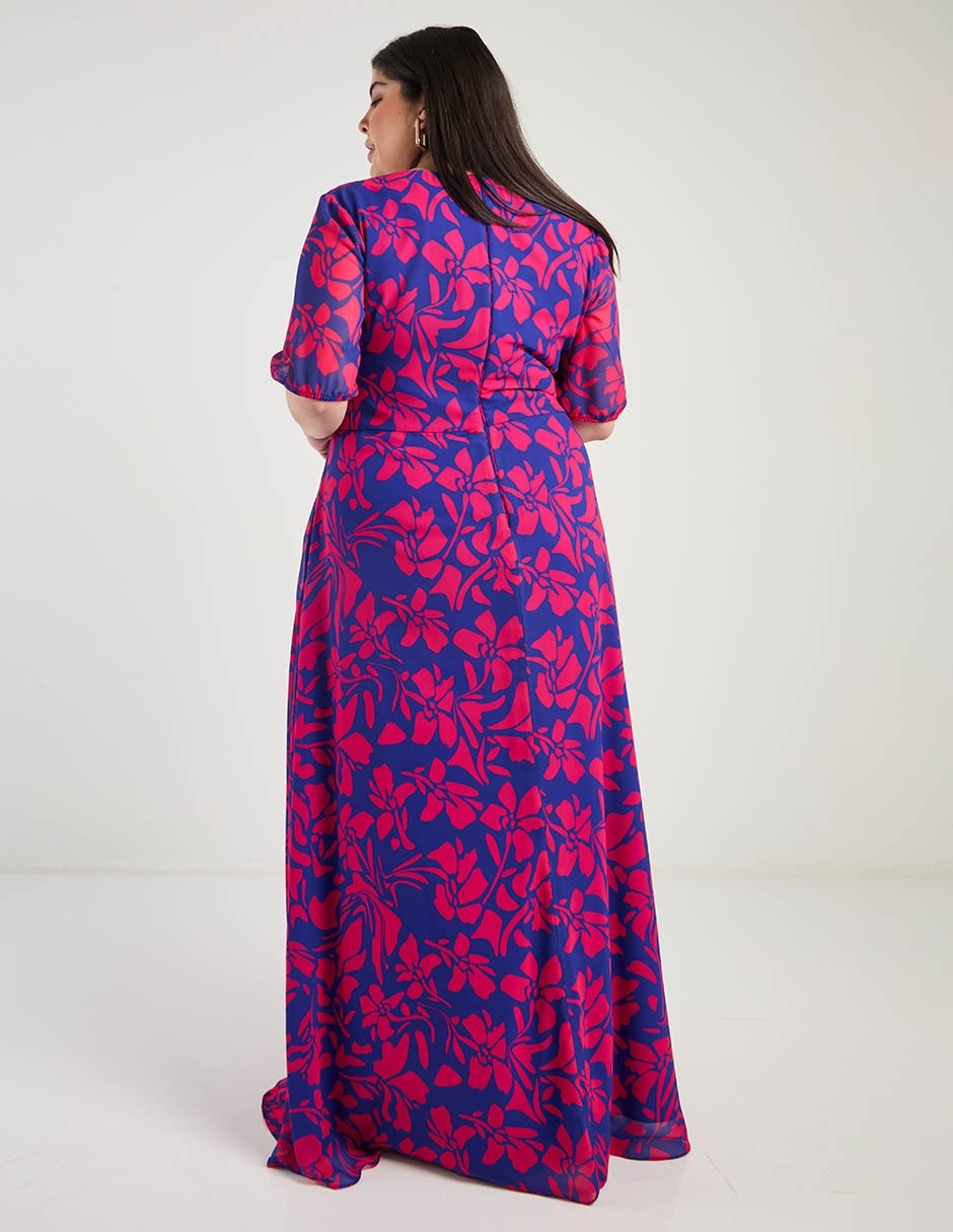 Vestido maxi de fiesta escote V 9