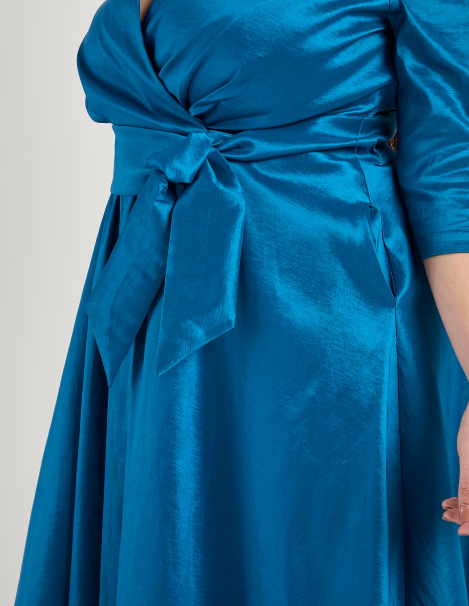 Vestido crop de fiesta escote V 9