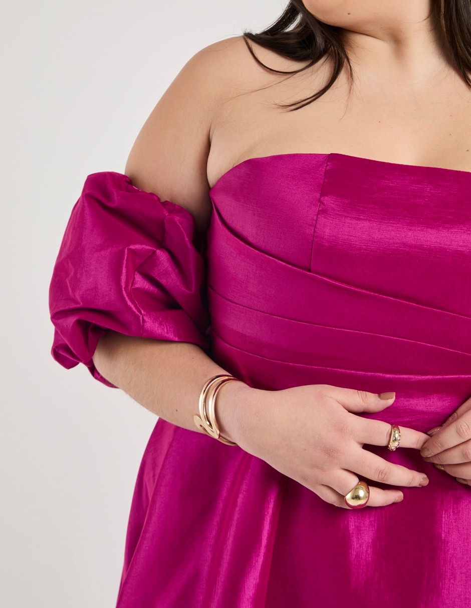 Vestido maxi de fiesta escote bardot 11