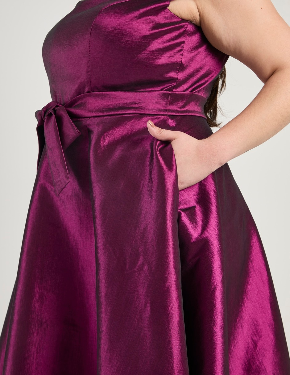 Vestido crop de fiesta escote redondo 10