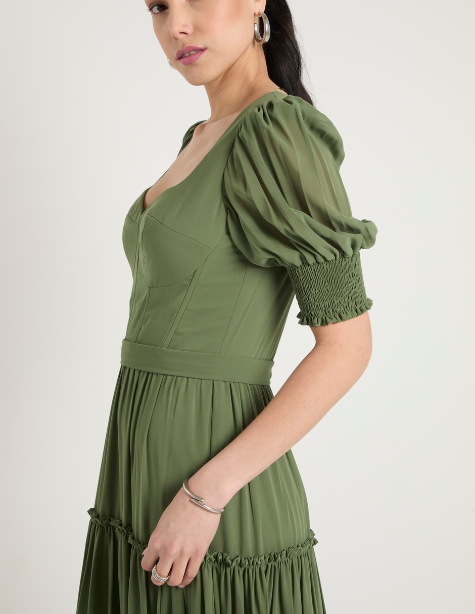 Vestido maxi de fiesta escote Corazón