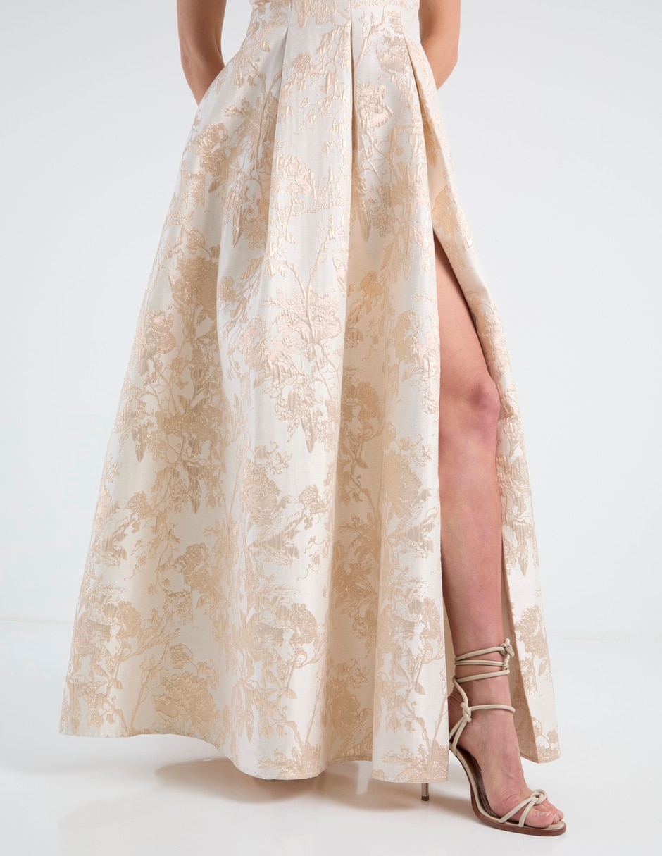 Vestido maxi de fiesta escote medio 5