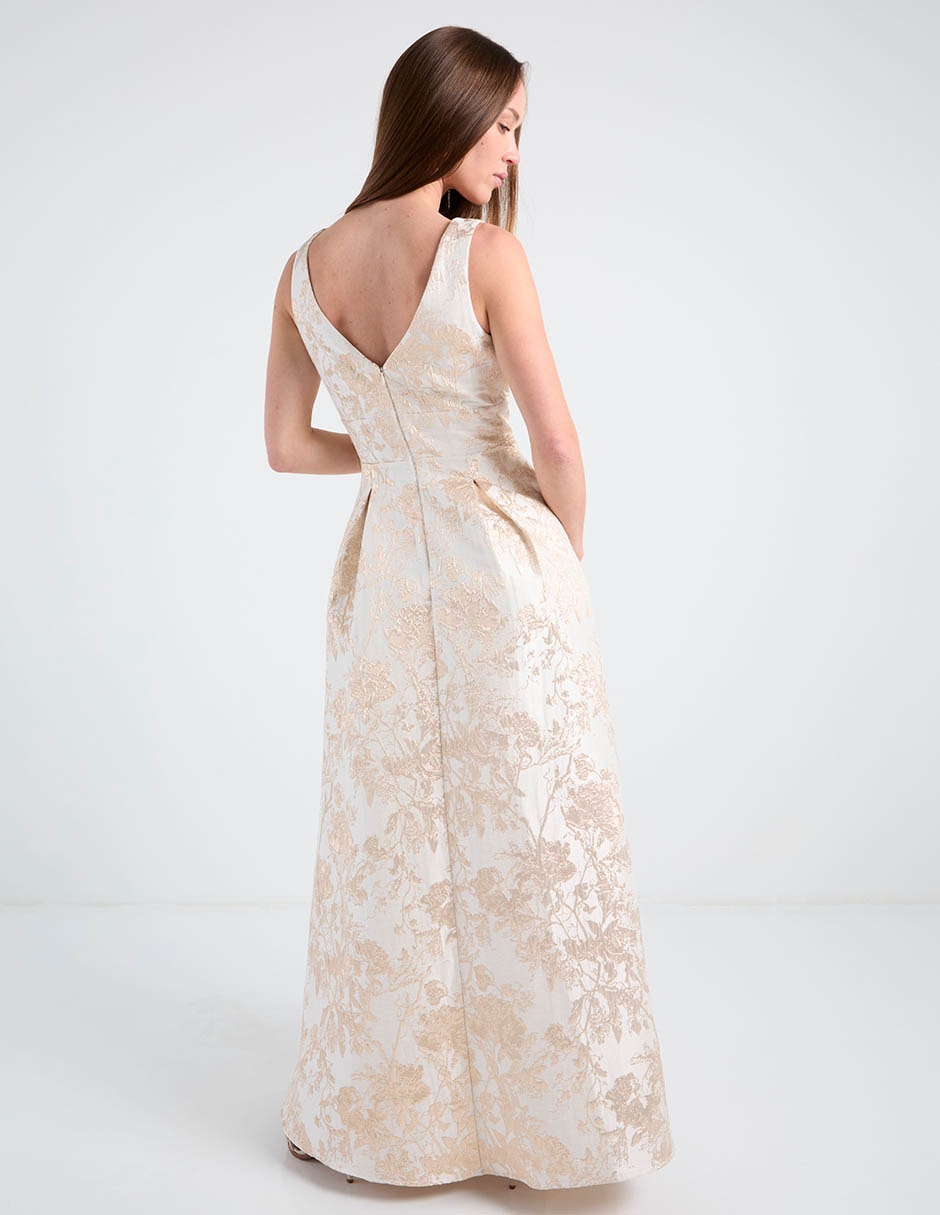 Vestido maxi de fiesta escote medio 6