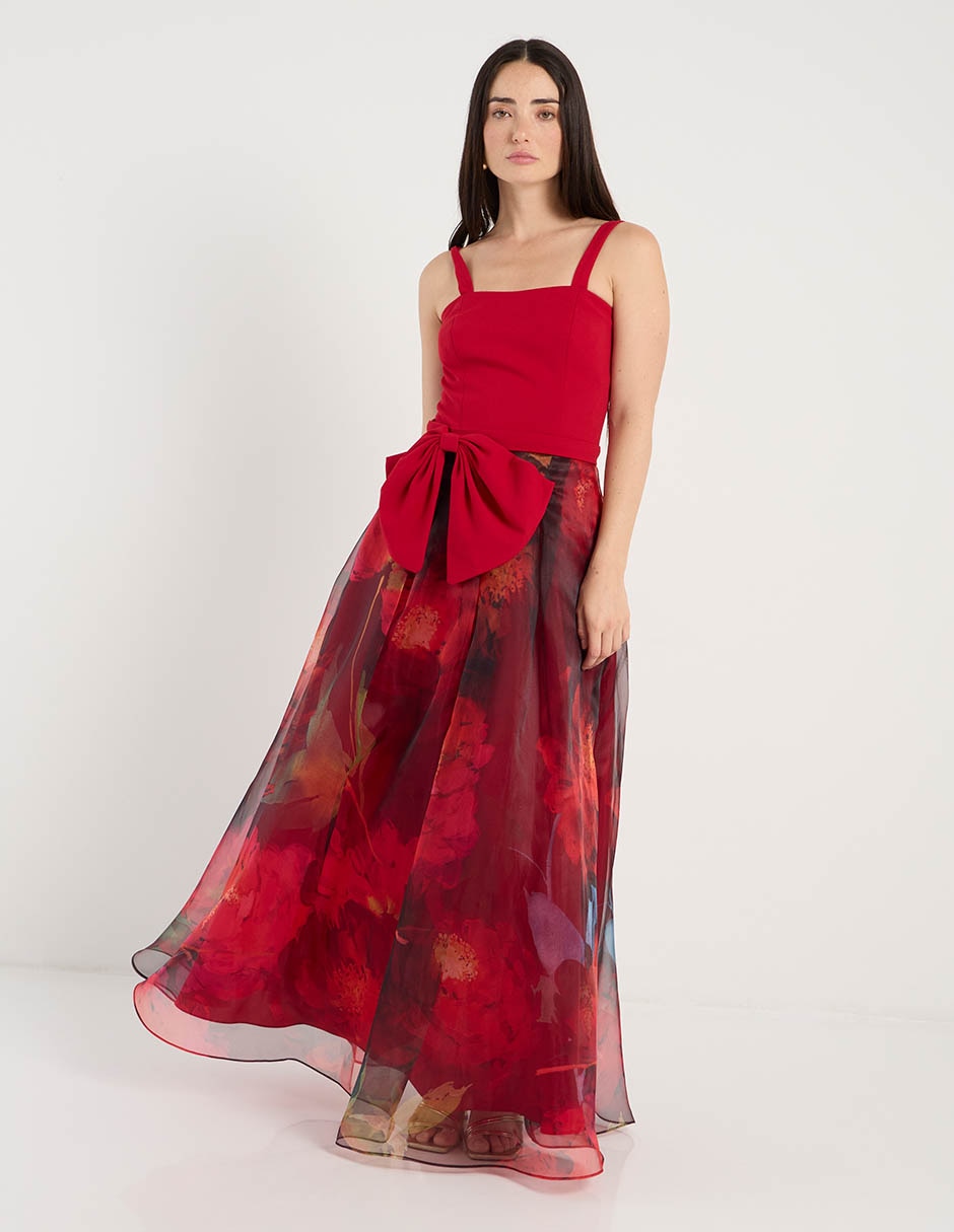 Vestido maxi de fiesta escote cuadrado 5