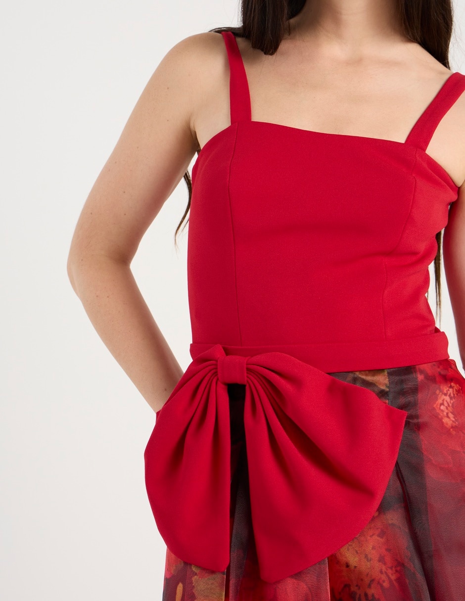 Vestido maxi de fiesta escote cuadrado