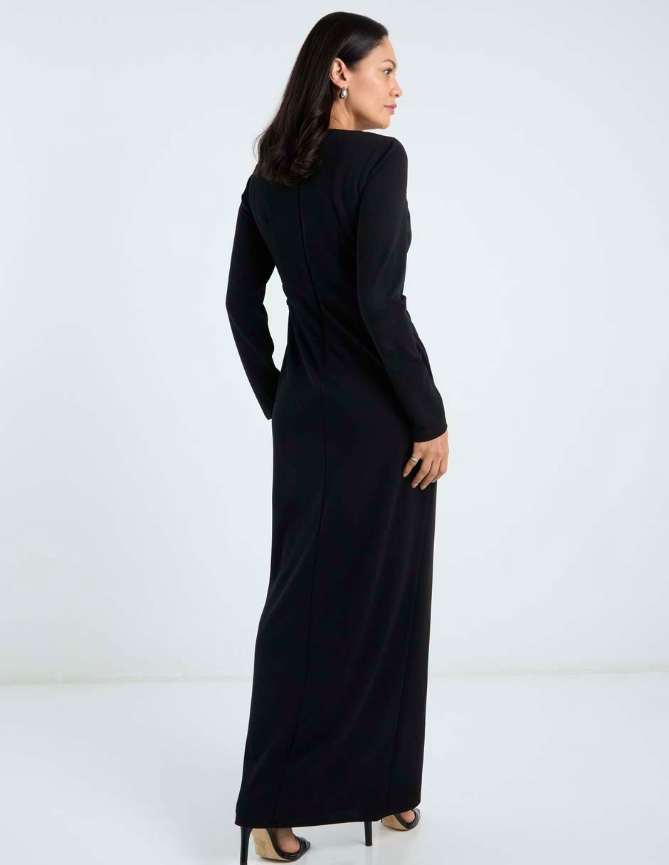 Vestido maxi de fiesta escote V 6
