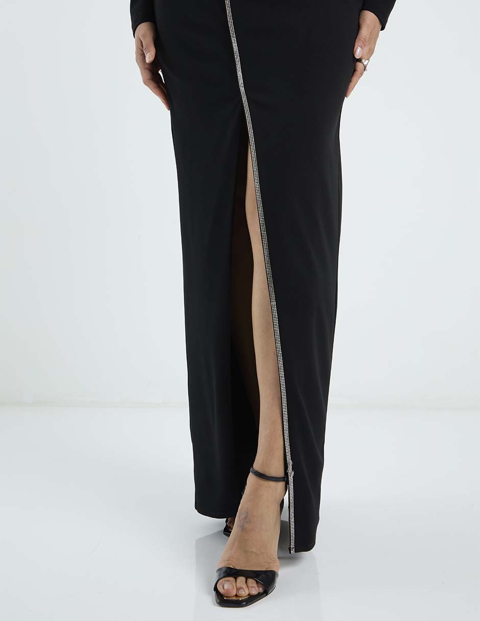 Vestido maxi de fiesta escote V 9