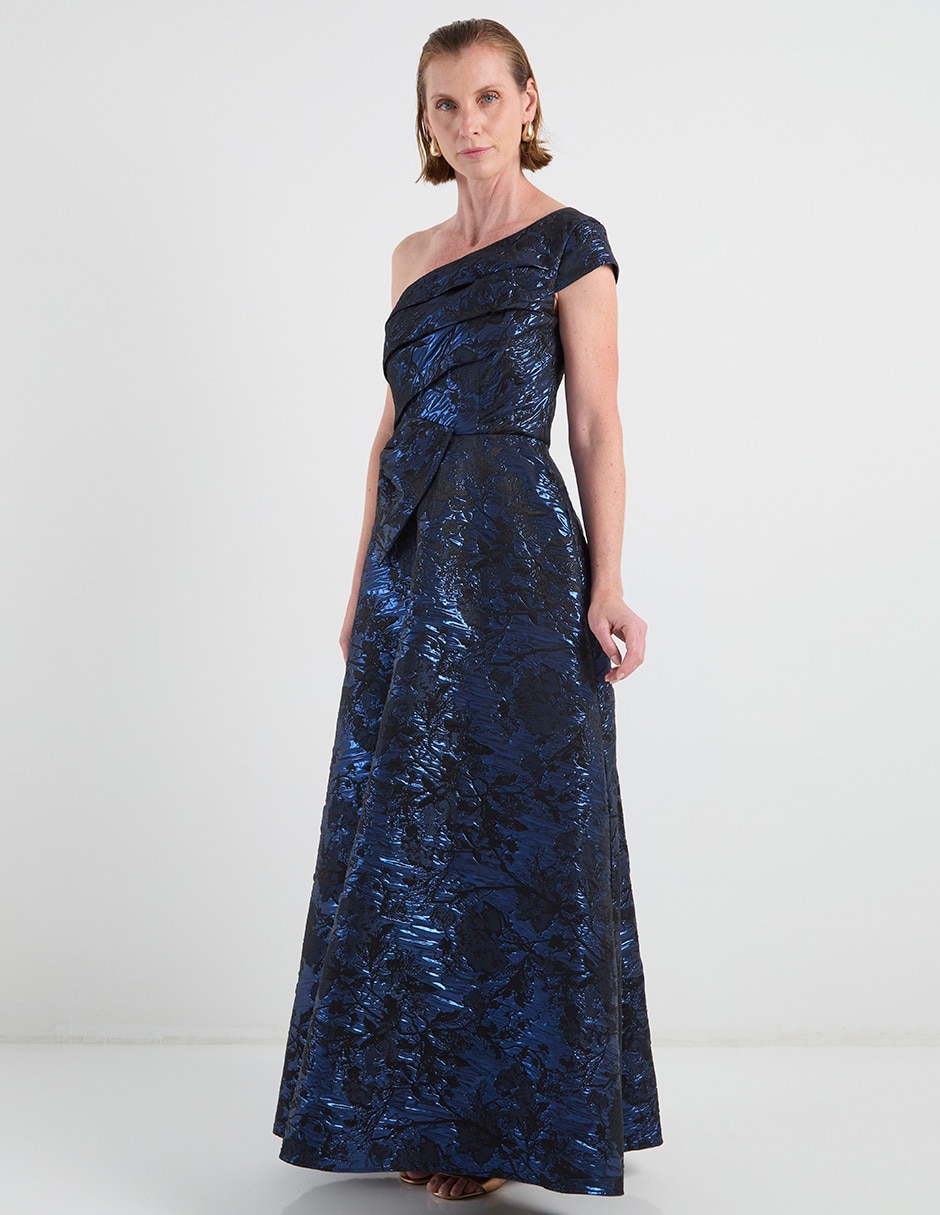 Vestido maxi de fiesta escote asimétrico 7