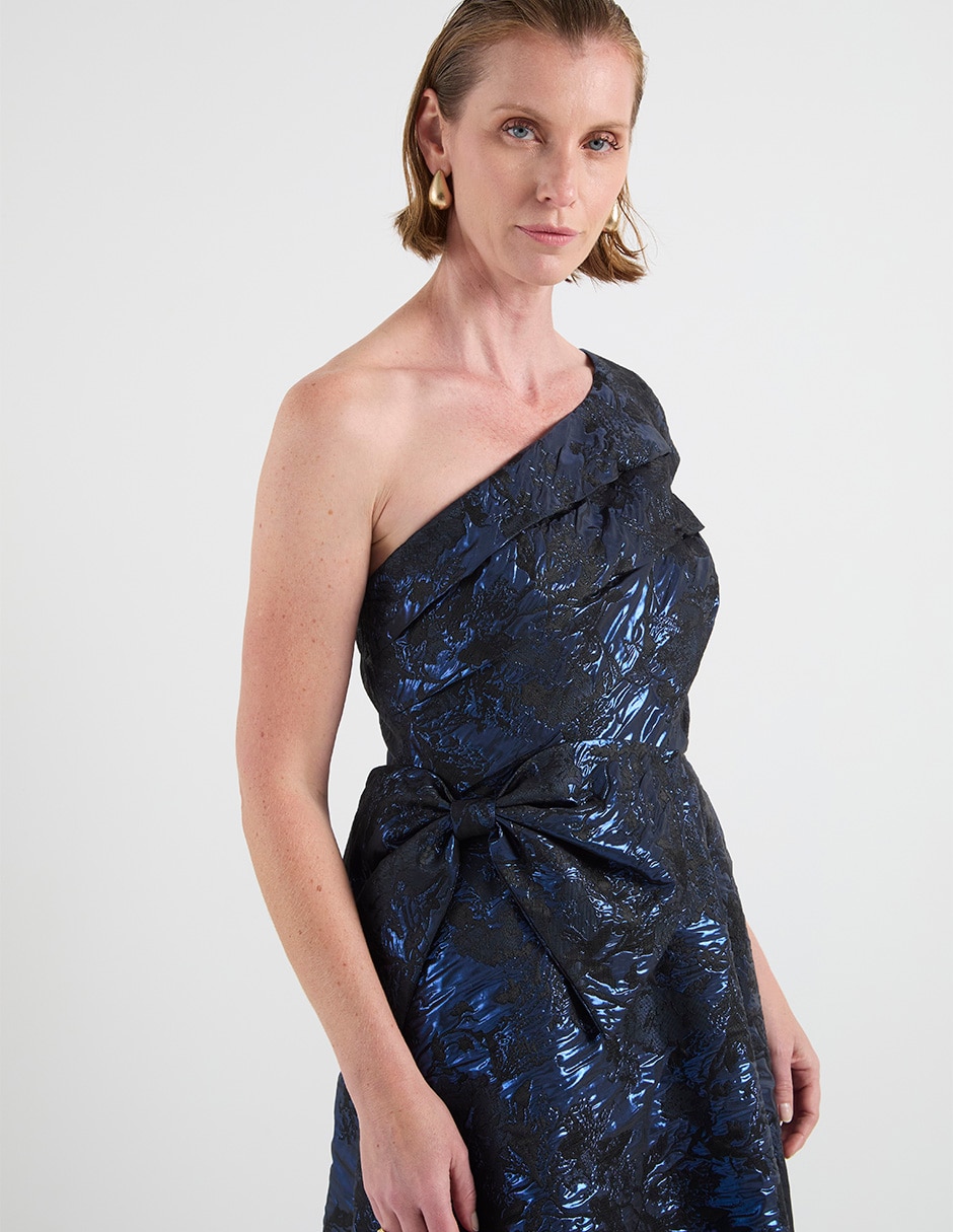 Vestido maxi de fiesta escote asimétrico 10