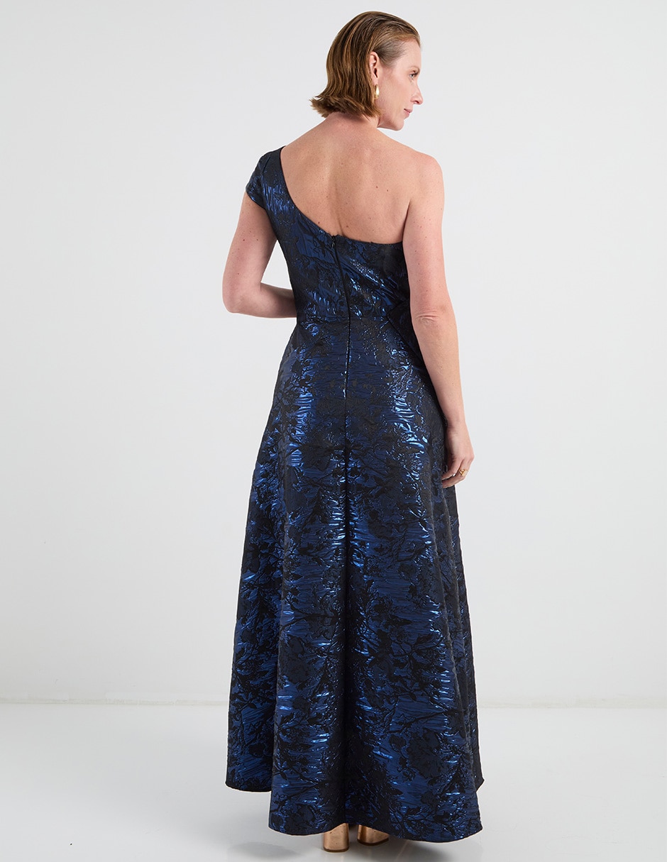 Vestido maxi de fiesta escote asimétrico 11