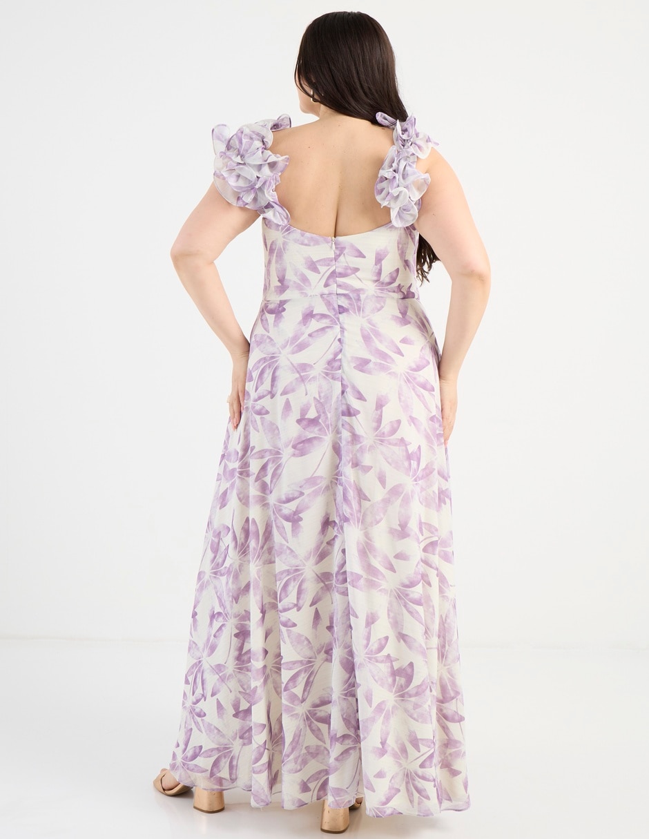 Vestido maxi de fiesta escote cuadrado 11