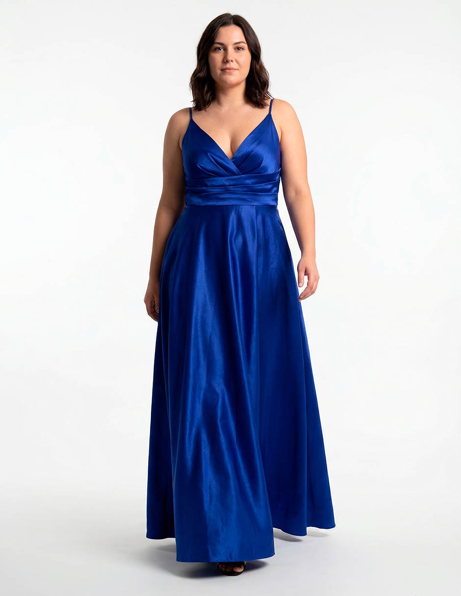 Vestido maxi de fiesta escote V 1