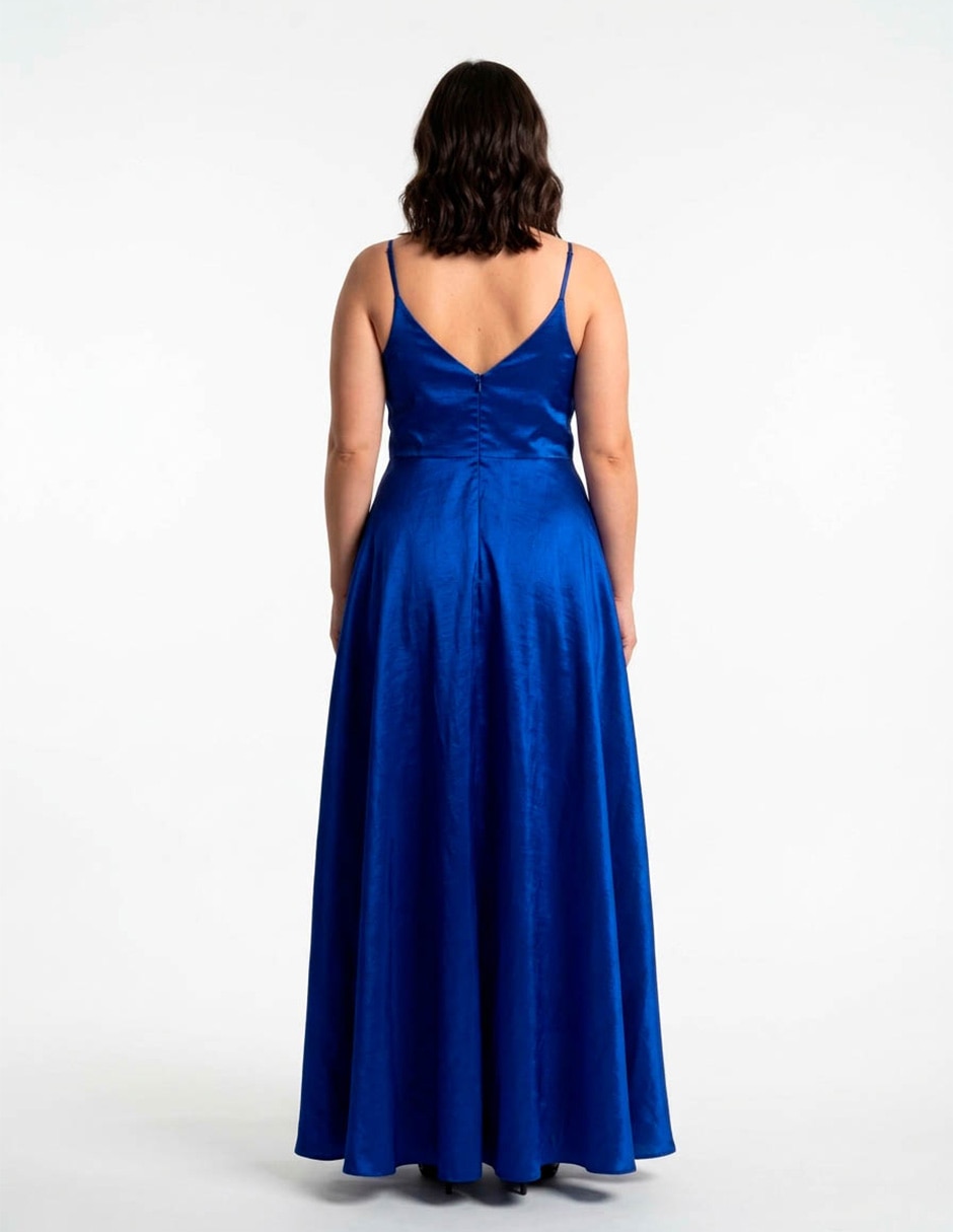 Vestido maxi de fiesta escote V 7
