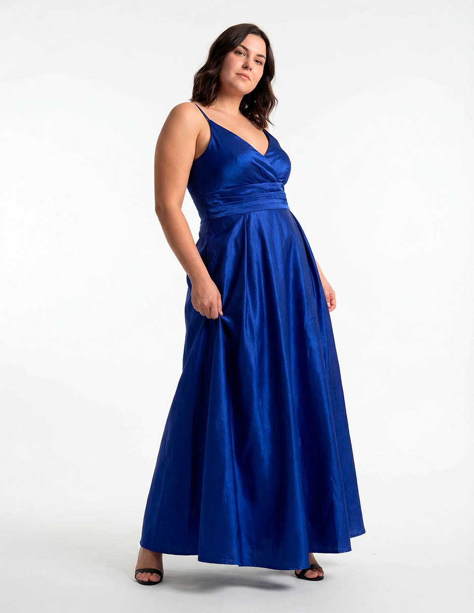 Vestido maxi de fiesta escote V 8