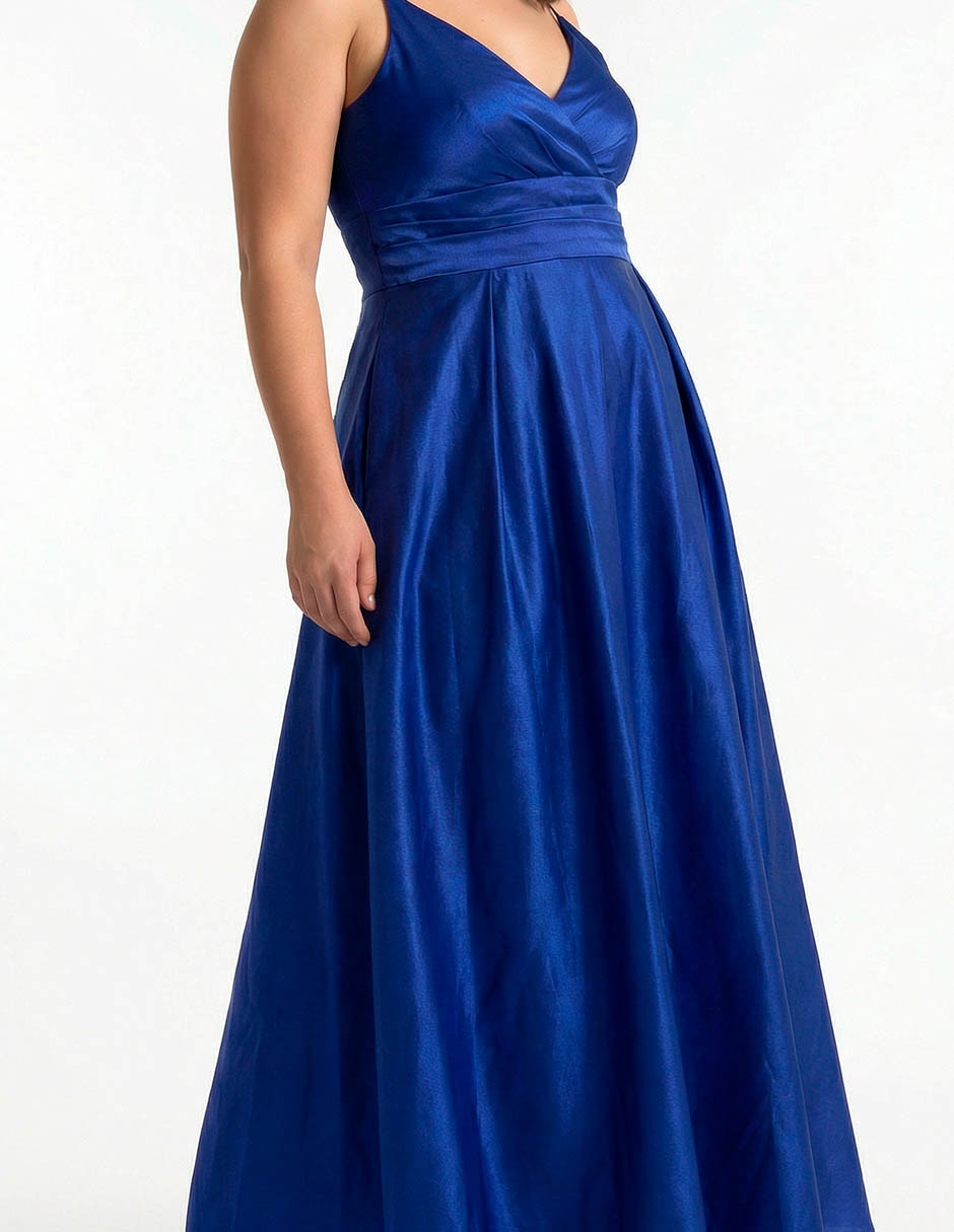 Vestido maxi de fiesta escote V 10