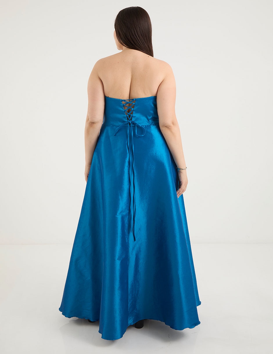 Vestido maxi de fiesta escote corazón 2