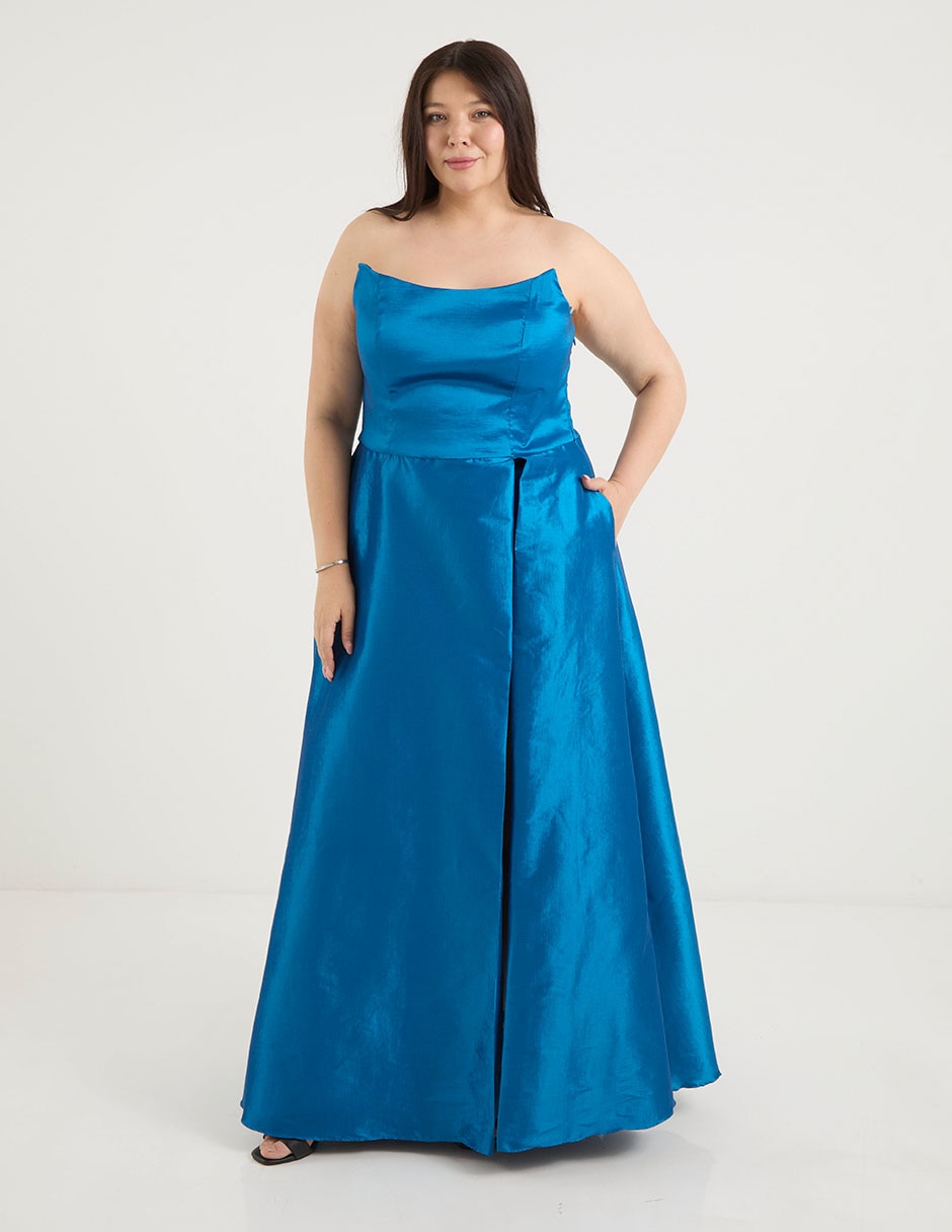 Vestido maxi de fiesta escote corazón 3