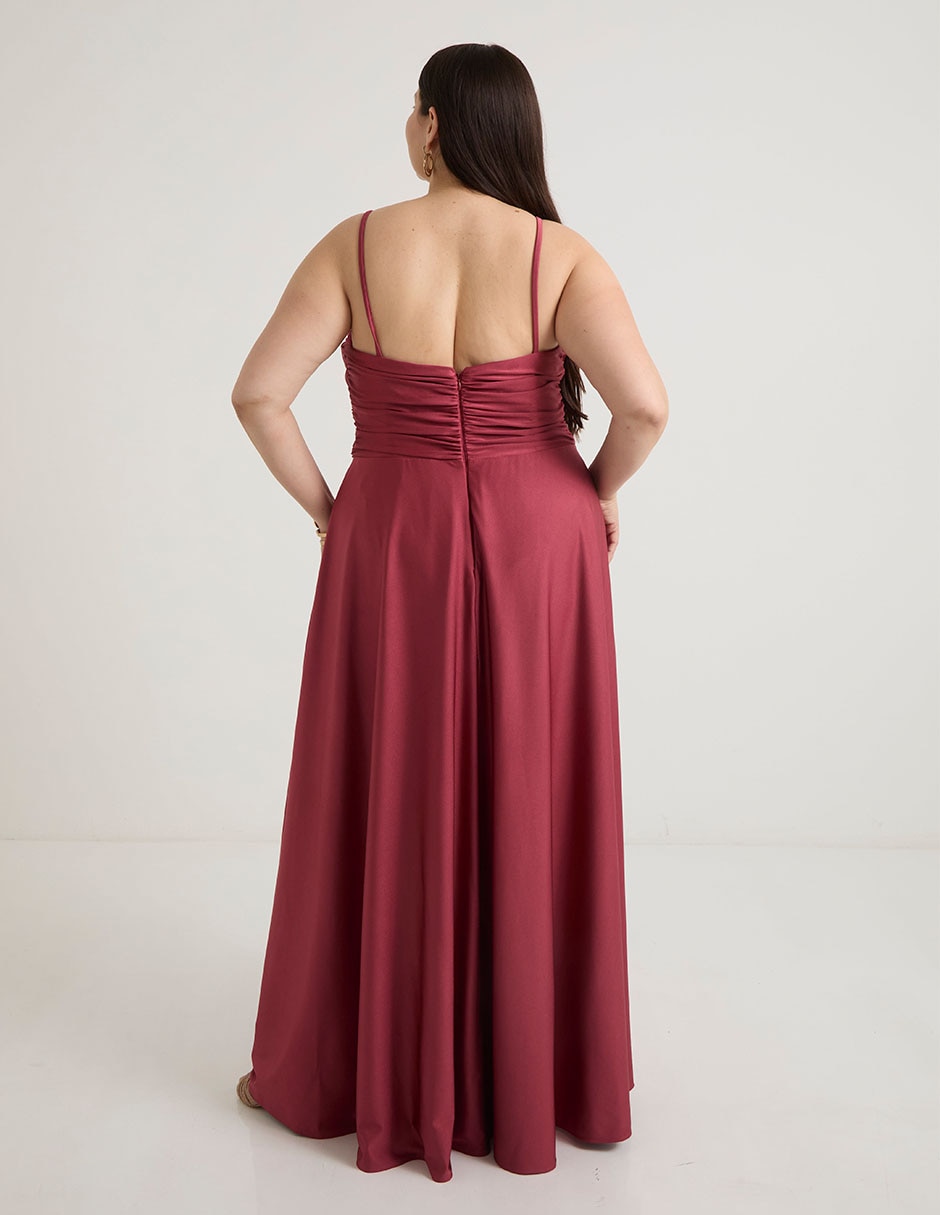 Vestido maxi de fiesta escote V 2