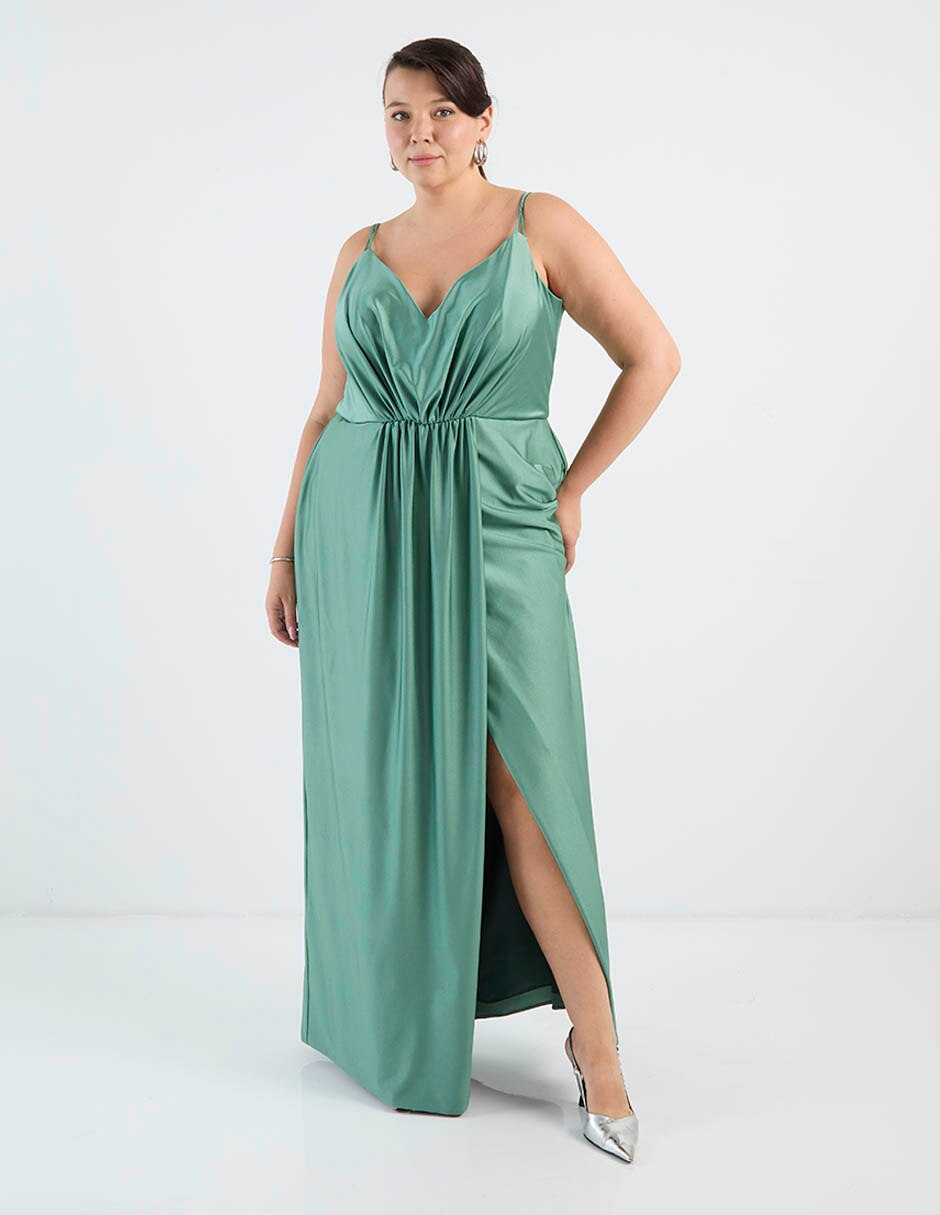 Vestido maxi de fiesta escote V 1