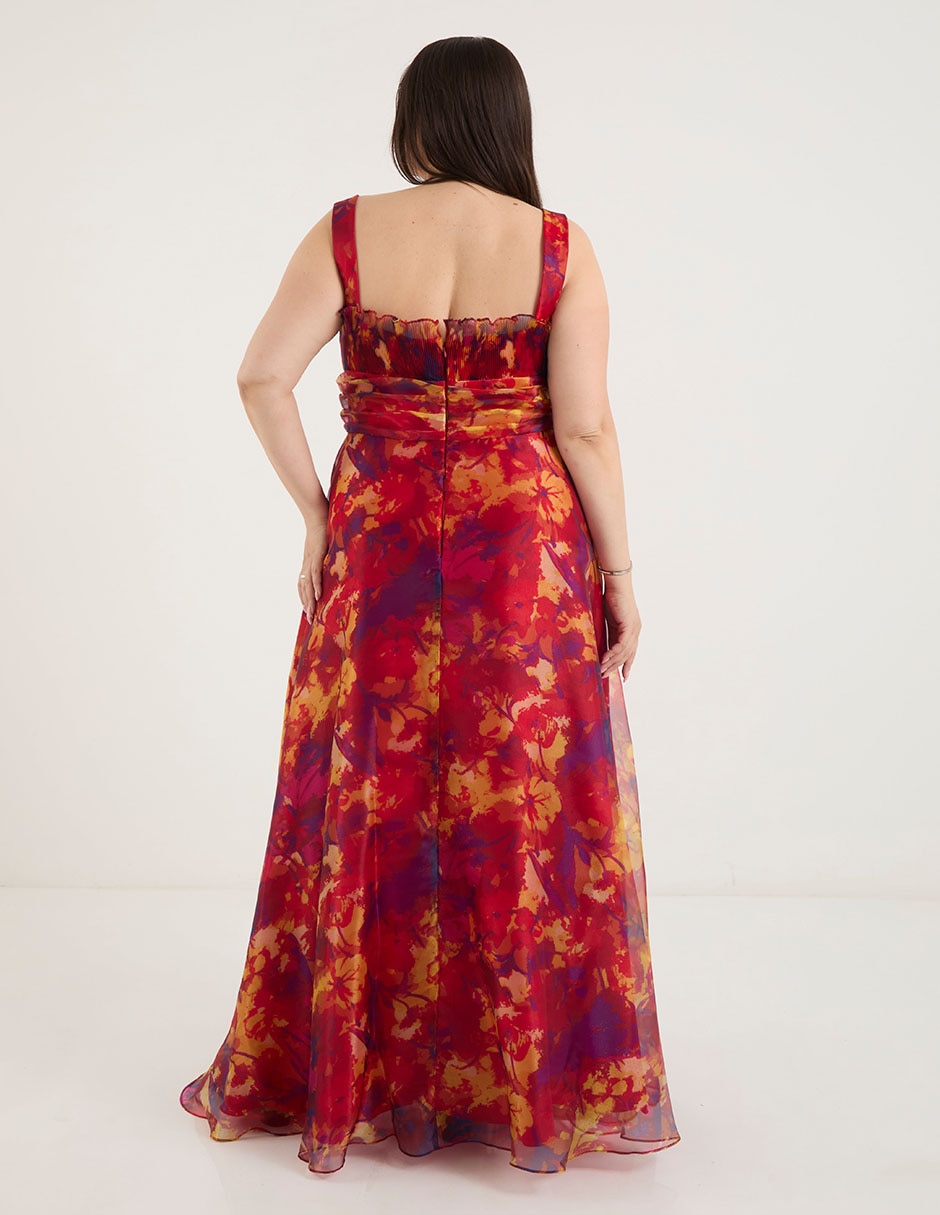 Vestido maxi de fiesta escote cuadrado 2
