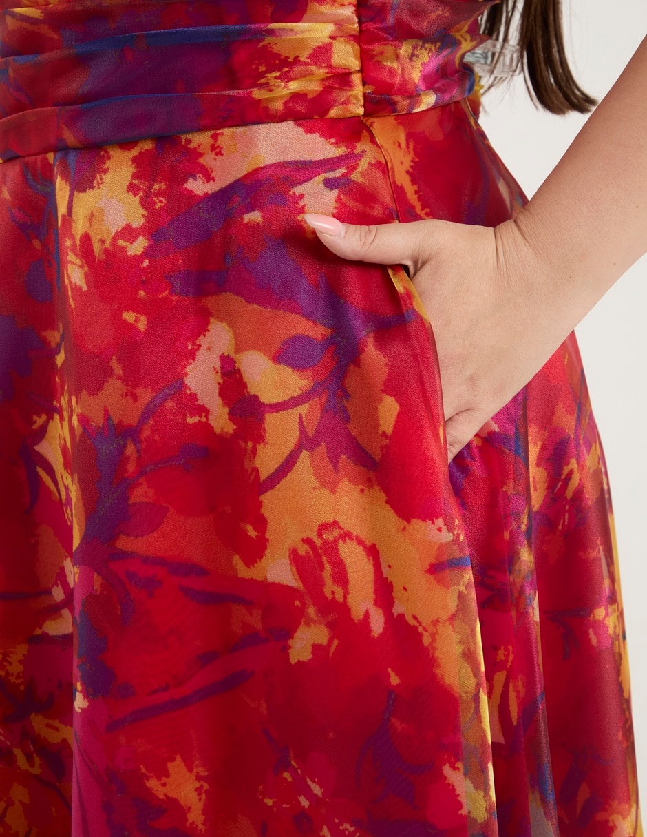 Vestido maxi de fiesta escote cuadrado 5