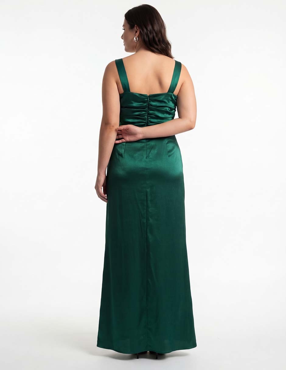 Vestido maxi de fiesta escote corazón 7