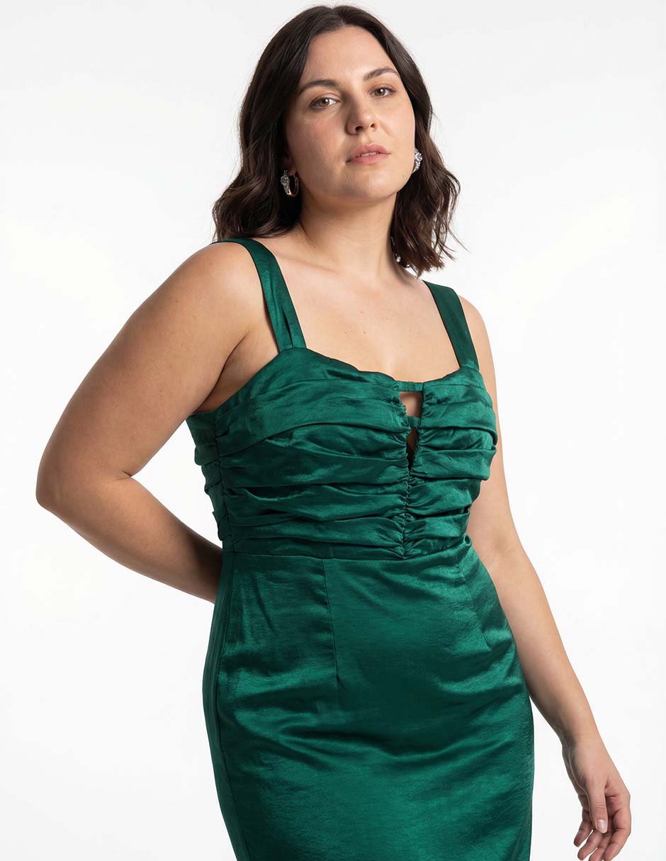Vestido maxi de fiesta escote corazón 9