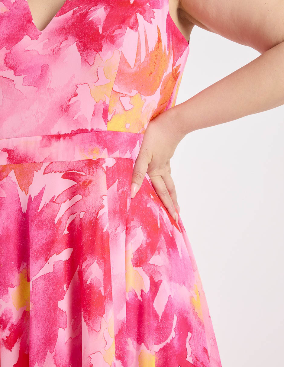 Vestido maxi fiesta escote V 11