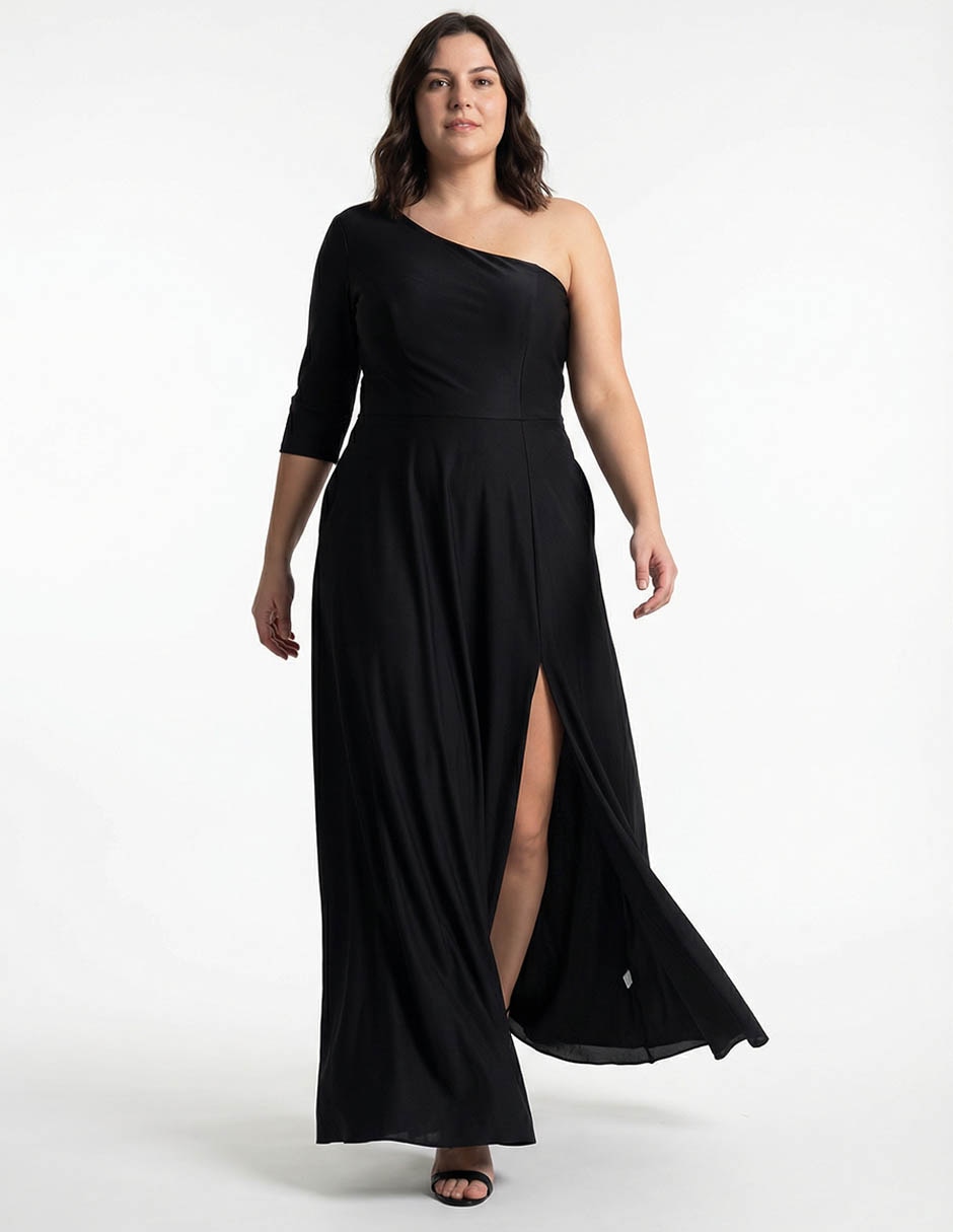 Vestido maxi de fiesta escote medio 1
