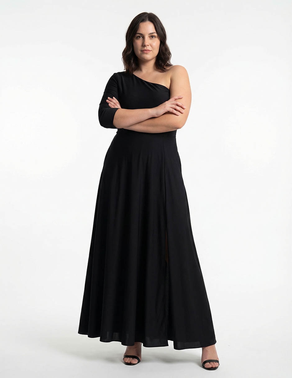 Vestido maxi de fiesta escote medio 11