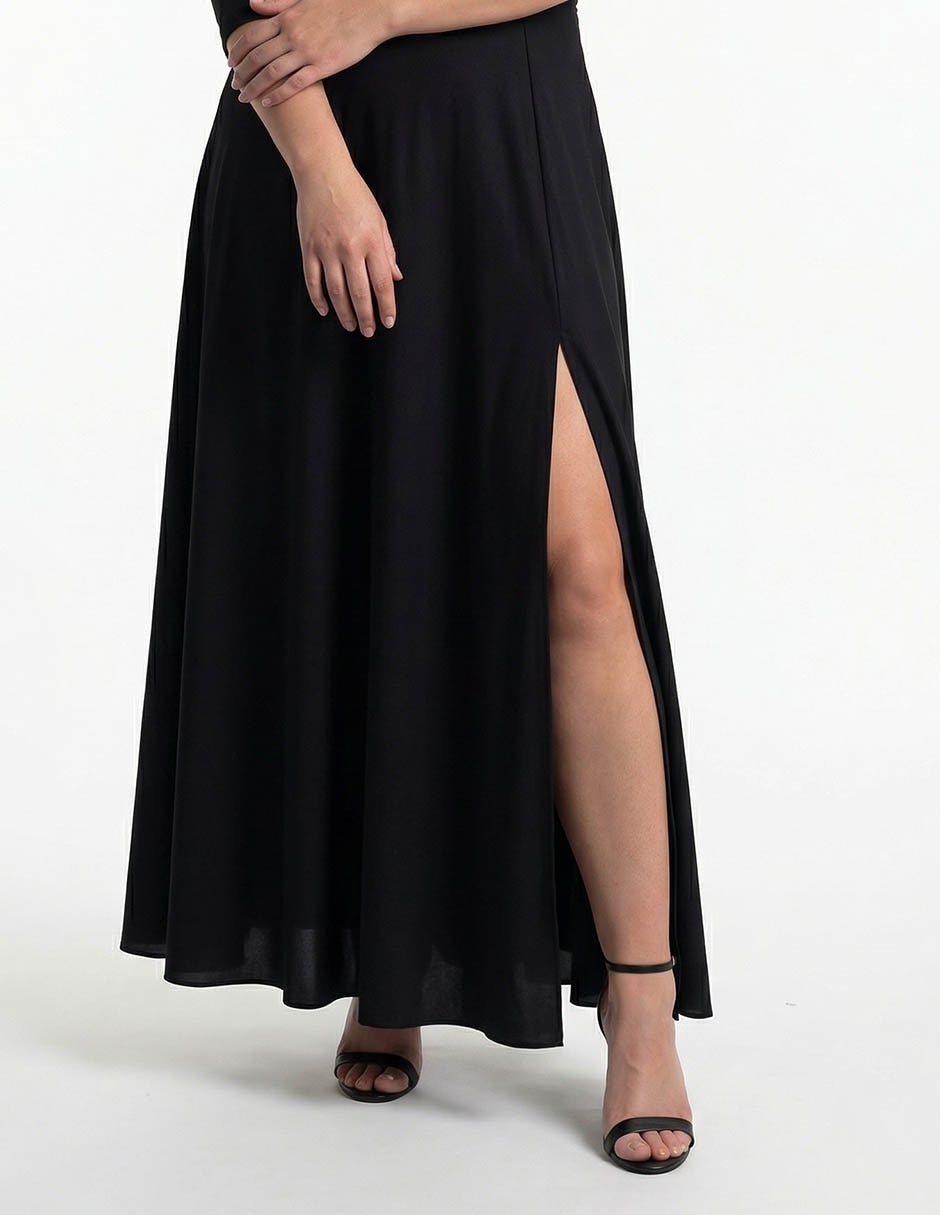 Vestido maxi de fiesta escote medio 14