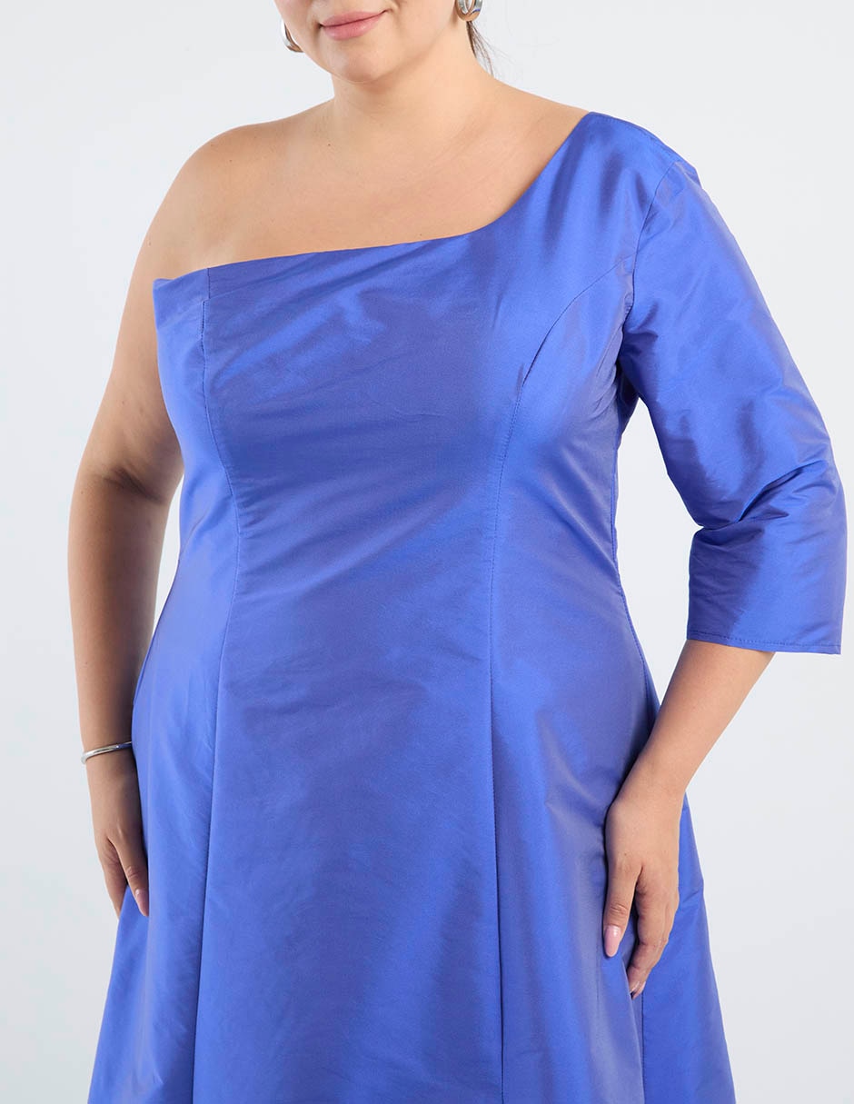 Vestido largo de fiesta escote cuadrado 5