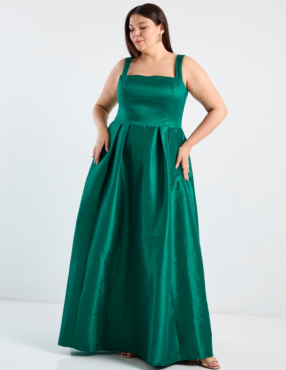 Vestido maxi de fiesta escote cuadrado 3