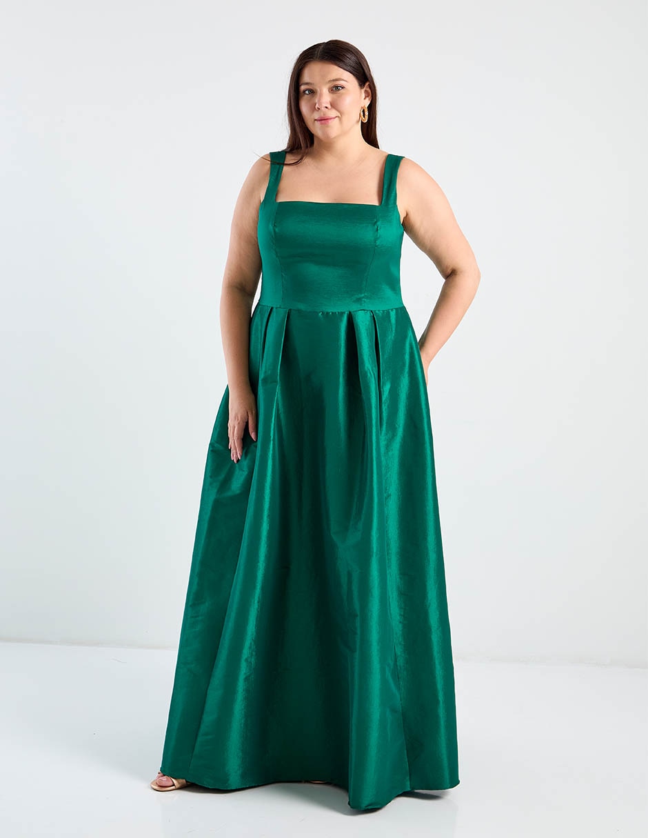 Vestido maxi de fiesta escote cuadrado Vestido maxi de fiesta escote cuadrado